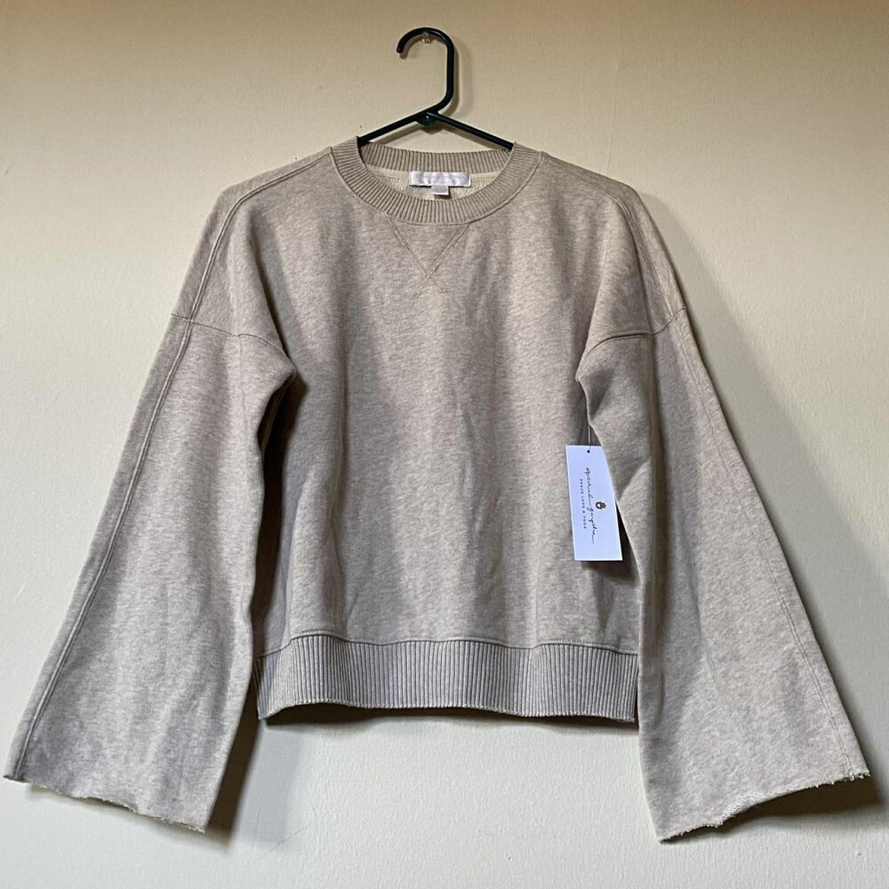 SPIRITUAL GANGSTER Halle Wide-Sleeve Crewneck Sweatshirt (Size: XS) NWT